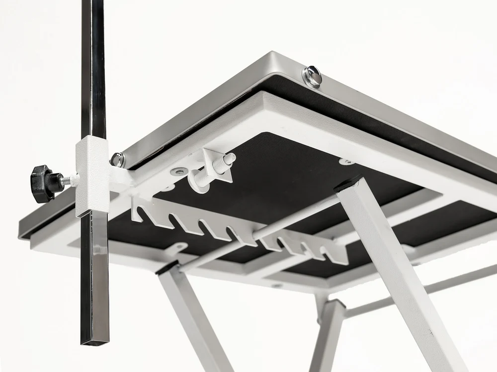 Folding Veterinary Grooming and Examination Table - White (Rectangular Top Table) | TrioCare-6015
